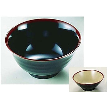 メラミン「長次郎窯」 羽反り丼 千羽鶴印(エンテック)