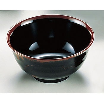 メラミン「長次郎窯」 羽反り丼 千羽鶴印(エンテック)