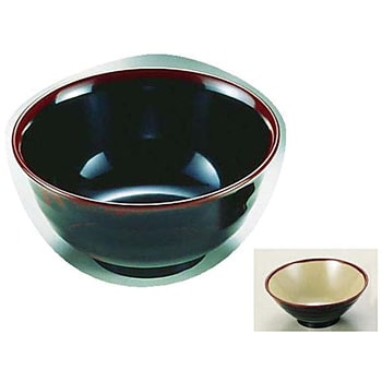 メラミン「長次郎窯」 羽反り丼 千羽鶴印(エンテック)