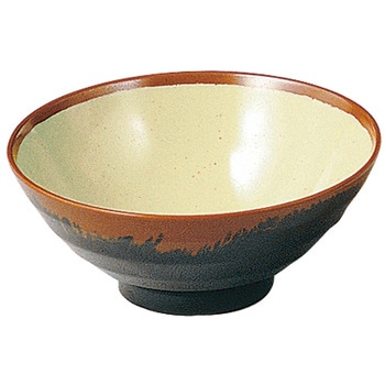 メラミン「長次郎窯」 丼 千羽鶴印(エンテック)
