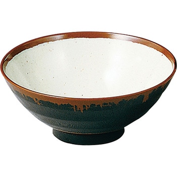 メラミン「長次郎窯」 丼 千羽鶴印(エンテック)