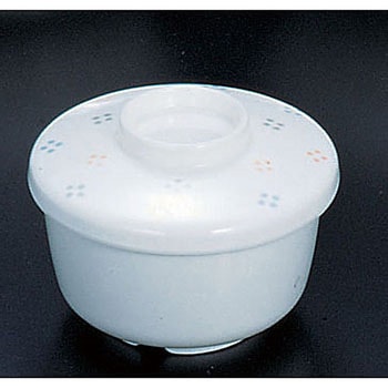 メラミン「花紋」茶椀蒸 蓋 関東プラスチック工業