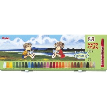クレヨン ぺんてるくれよん セット 30色 使い方集付 ぺんてる