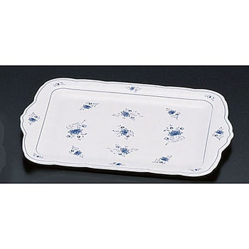 メラミン「ビューティフラワー」 角皿 千羽鶴印(エンテック)