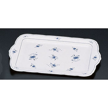 メラミン「ビューティフラワー」 角皿 千羽鶴印(エンテック)