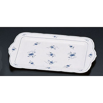 メラミン「ビューティフラワー」 角皿 千羽鶴印(エンテック)