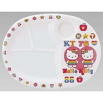 メラミンお子様食器「レインボーキティ」 ランチ皿 TKG