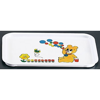 メラミンお子様食器「コロちゃん」 トレー 千羽鶴印(エンテック)