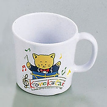 メラミン片手コップ こねこたい 千羽鶴印(エンテック)