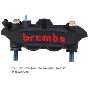 オフセットカラーマウントボルトセット 適合キャリパーB フランジ六角 チタン色 CBS-02BFT プロトブレンボ