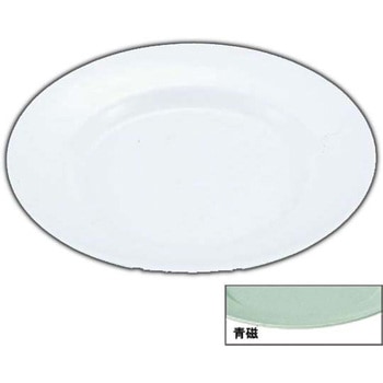 メラミン 平皿(リム型) 千羽鶴印(エンテック)