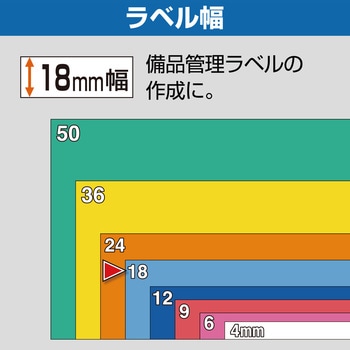 PROテープカートリッジ 白ラベル (黒文字) キングジム