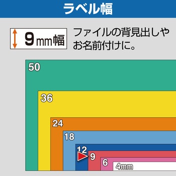 テプラPROテープ 白ラベル(赤文字) キングジム