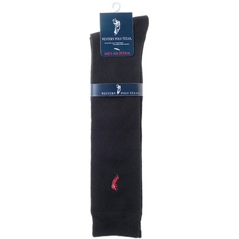 WESTERNPOLOTEXAS/婦人 ハイソックス 平無地/黒(37cm) WESTERNPOLOTEXAS