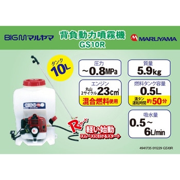 背負動力噴霧機 BIGM(丸山製作所) エンジン式動力式噴霧器 【通販 ...