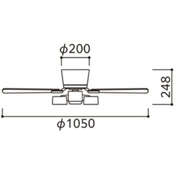 AC MOTOR FAN シーリングファン 薄型(灯具一体タイプ) 羽根リバーリブルタイプ 本体 ODELIC(オーデリック)
