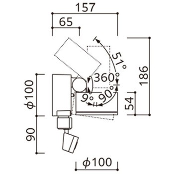 高演色LED エクステリアスポットライト 顔識別カメラ付 ODELIC(オーデリック)
