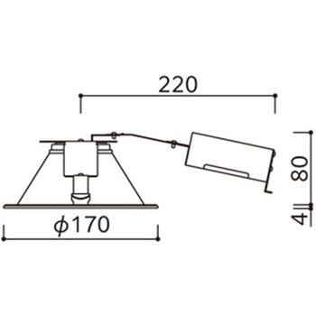 OD361597R �����FLED �n�C�R�[���_�E�����C�g ODELIC(�I�[�f���b�N) 5000K �����F ���邳���M�����60W���� �z���^�C�v�g�U�z��(76��) ��������150mm  OD361597R 00698595