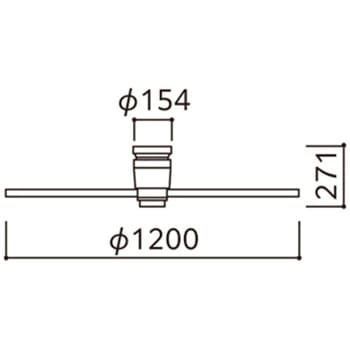 DC MOTOR FAN シーリングファン 6枚羽根タイプ 本体 ODELIC(オーデリック)
