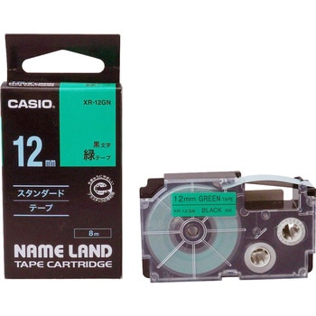 ネームランド 緑に黒文字テープ カシオ計算機 ネームランドテープ