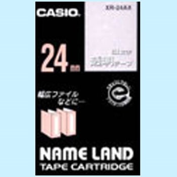 5個セット】 カシオ計算機 ネームランドテープ 18mm 白文字 透明