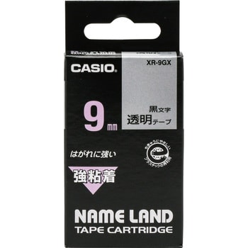 ネームランド強粘着 透明に黒文字テープ カシオ計算機 ネームランド強粘着 透明に黒文字テープ カシオ計算機