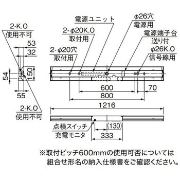 LEDライトユニット形非常用照明器具 40形 直付形 逆富士タイプ 150幅 三菱電機