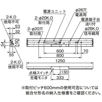 LEDライトユニット形非常用照明器具 40形 直付形 逆富士タイプ 150幅 リニューアルサイズ 三菱電機