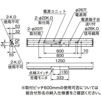 LEDライトユニット形非常用照明器具 40形 直付形 逆富士タイプ 150幅 リニューアルサイズ 三菱電機