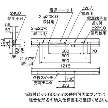 LEDライトユニット形非常用照明器具 40形 直付形 笠付タイプ 三菱電機