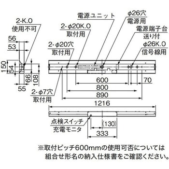 LEDライトユニット形非常用照明器具 40形 直付形 笠付タイプ 三菱電機