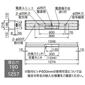 LEDライトユニット形非常用照明器具 40形 直付形 笠付タイプ 三菱電機