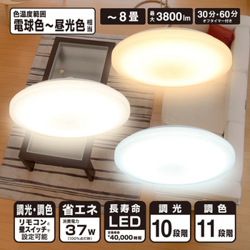 LEDシーリングライト リモコン付き オーム電機