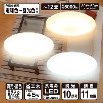 LEDシーリングライト リモコン付き オーム電機