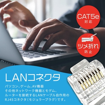 LANコネクタ CAT5e RJ45 単線仕様 AFF WARE