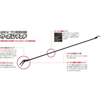 160PCC-1.8 カーボンチョキ 採集型 アルス 果実用 全長1790mm刃長48mm