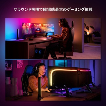 Philips Hue Play グラデーションライトリボン PC 24-27インチ専用 トリプル フィリップス