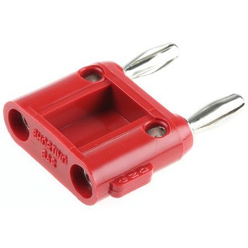 Fluke バナナプラグ オス 赤 ベリリウム銅， 真鍮， MDP-S-2 Fluke