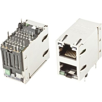 Bel-Stewart RJ45 モジュラーコネクタ， メス， RJ45コネクタ， スルーホール実装， 0845-2R1T-E4 Bel-Stewart