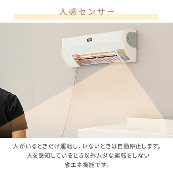 脱衣所暖房機 グラファイトヒーター 送風機能 - Aladdin