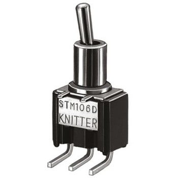 KNITTER-SWITCH トグルスイッチ， SPDT， PCB， On-On， STM 106 D-RA KNITTER-SWITCH