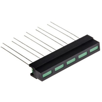 Kingbright LEDディスプレイ， 緑， ライトバー， 5セグメント， L-133CB/5GDT KINGBRIGHT