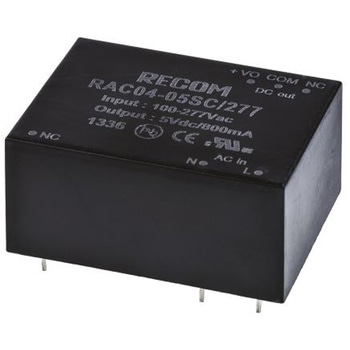 Recom スイッチング電源 5V dc 800mA 4W RAC04-05SC/277 RECOM