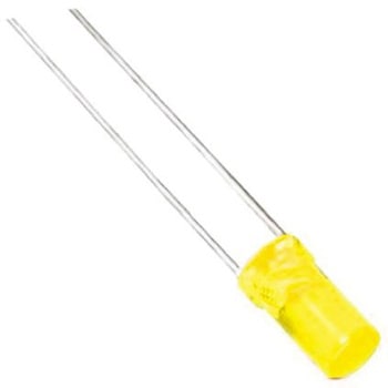 Kingbright LED， 黄， スルーホール実装， 5 mm (T-1 3/4)， L-493YT KINGBRIGHT