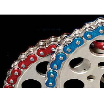 ノンシールチェーン 420SR メタルレッド EKチェーン