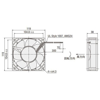 MDS1238-24 DCvyt@ MDSV[Y IG^[^[ DC24V X^_[h tp@119~119mm38mm  MDS1238-24 01049834