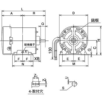 三相モートル 全閉屋内型