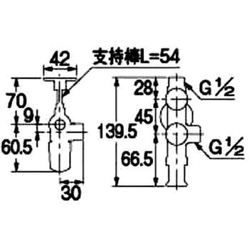 キッチンヘッダー カクダイ 止水栓 【通販モノタロウ】