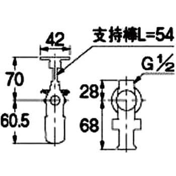 キッチンヘッダー クイックファスナー式 カクダイ 止水栓 【通販