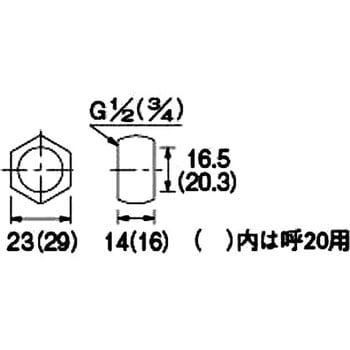 フレキパイプ用フクロナット カクダイ